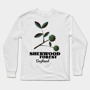 Sherwood Forest England Travel poster Long Sleeve T-Shirt